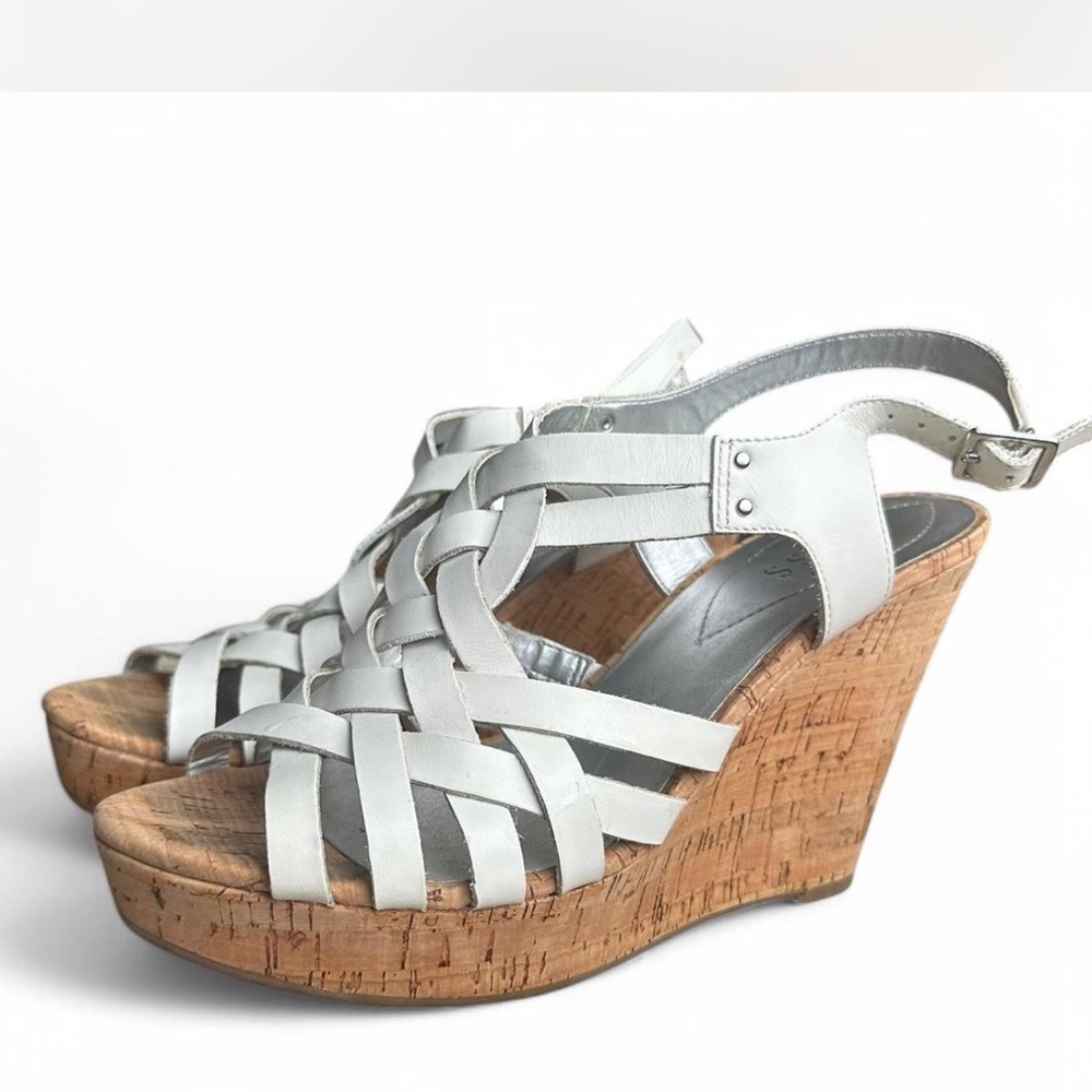 Women's White Wedge Sandals